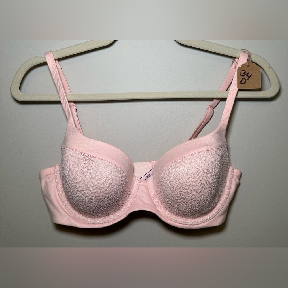 Victoria’s‎ Secret Body by Victoria Pink Lace Lined Demi Bra molded cup sexy 34D
